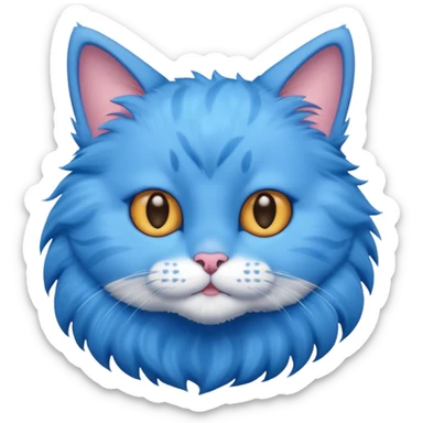 cute blue cat sticker