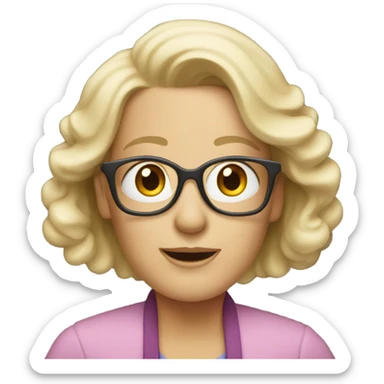 65-year-old blonde therapist sticker