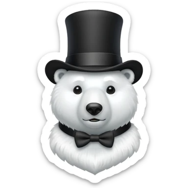 polar bar with top hat sticker