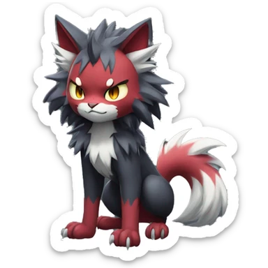  Kawaii Edgy Cool Beautiful Torracat-Zoroark full body sticker