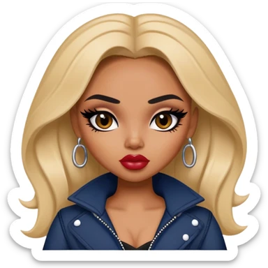 arabian, pretty lips, clothes, medium skin,  dark bl, pretty bratz baddie, black eyeliner sticker