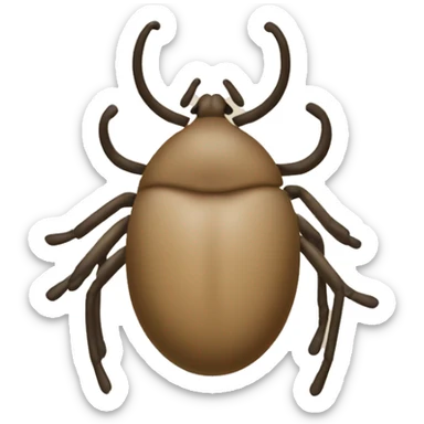 tick in beige sticker