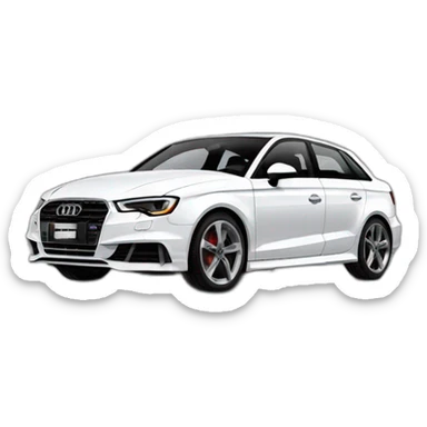 Audi s3 blanche sticker