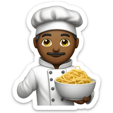 Chef linguine With a hoodie￼ sticker