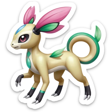 Meloetta-Inteleon-Gabite-Palkia-Pokémon-Fakémon-fusion-hybrid-creature sticker