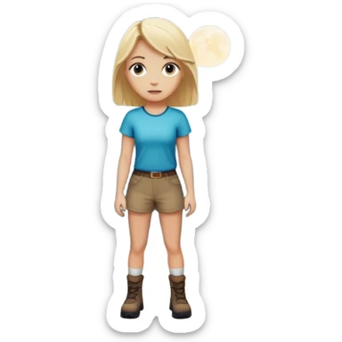 mountain 2 crossroads trails with rocks  two trails—one illuminated,, and one in darkness, representing reaction with a back of a blonde woman choosing the lighter path  sticker