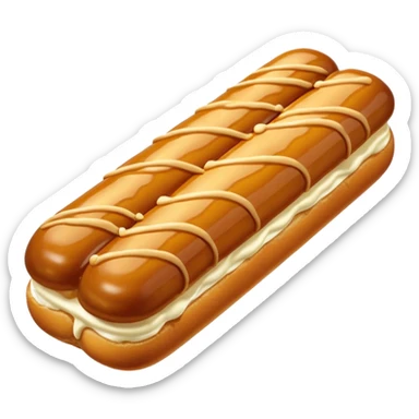 3d realistic Butterscotch éclair  sticker