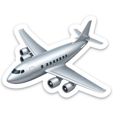 A plane which is flying in left direction sticker