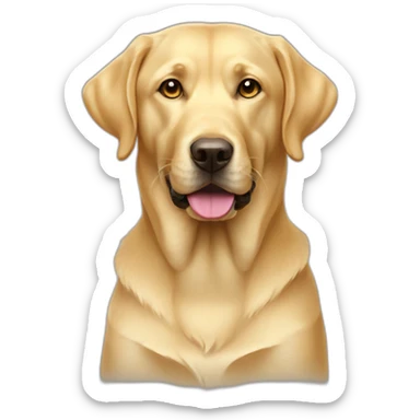 Golden Labrador with tennis ball sticker