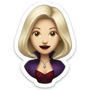 Women vampire sticker