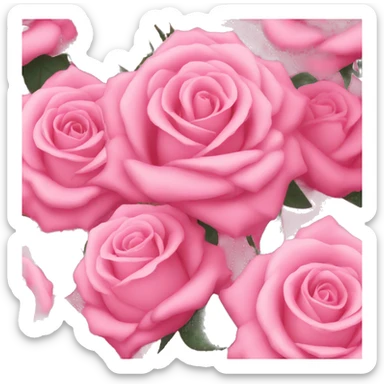 Pink bouquet of roses sticker