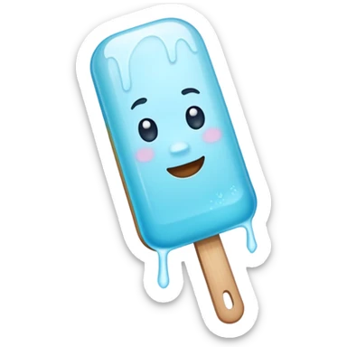 A Cyan popsicle food sticker