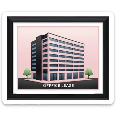 Light Pale Pink Office Lease sticker