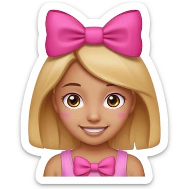 A baddie girl giving cute vibes but don't make it look like more of a human emoji more of a emoji a regular emoji sticker