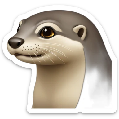 loutre tête mignonne  sticker