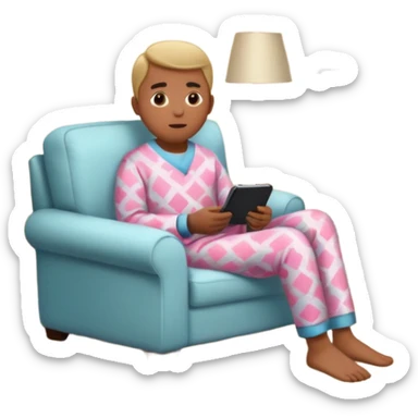 person watching a movie on the TV in their living room sticker