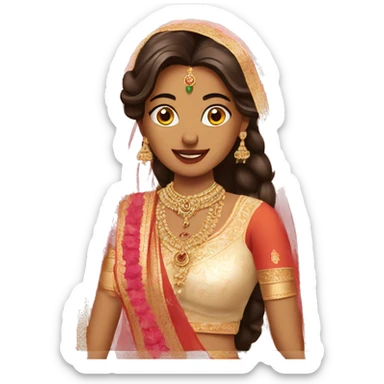 Indian bride honeymoon sticker