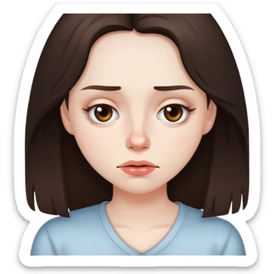 Hungover brunette girl sticker