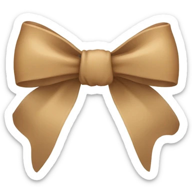 Tan bow sticker