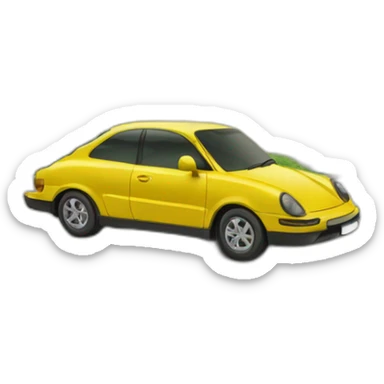 luneta sendo vista por um olho verde e amarelo  sticker