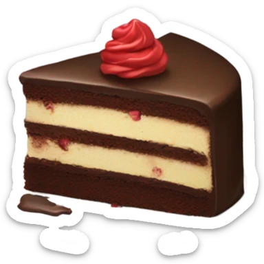 Gone eating a chocolate cake sticker