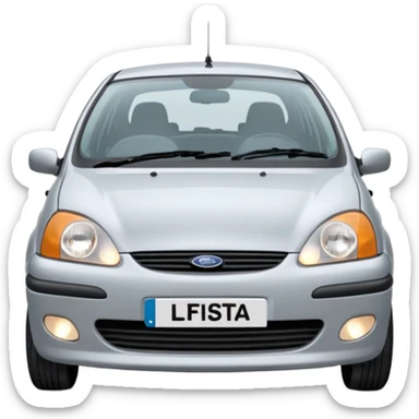 1998 Ford Fiesta LX Zetec 1.2 Front.jpg oval shaped headloghts with an oval grill  sticker