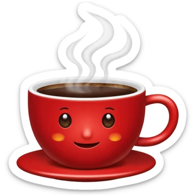 cup of coffe red sticker