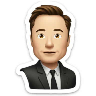 Elon Musk lets off steam sticker