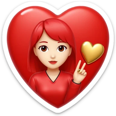 heart with K-pop idol autograph sticker