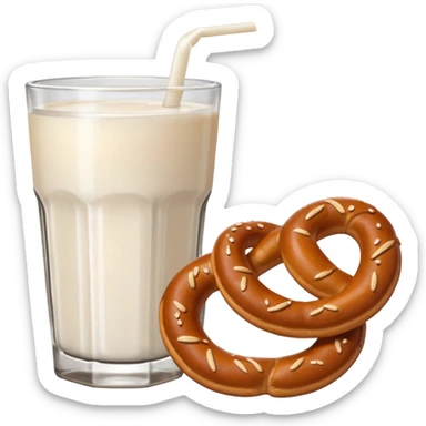 Pretzel and milk sticker