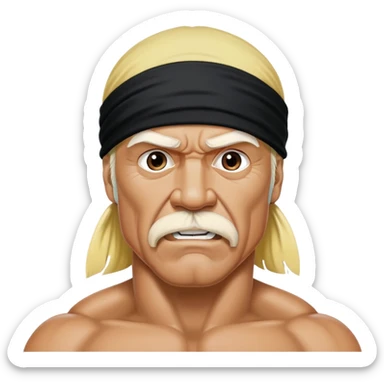 Hulk hogan black bandana sticker