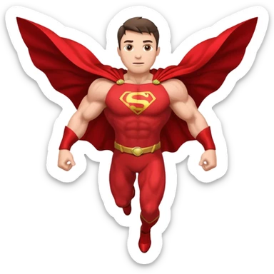 A man flying sticker