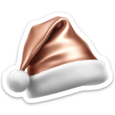 Realistic isolated rose gold Santa hat. sticker