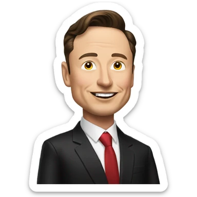 Elon Musk but as the president of mexico sticker
