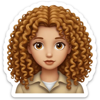 ragazza riccia capelli lunghi  sticker