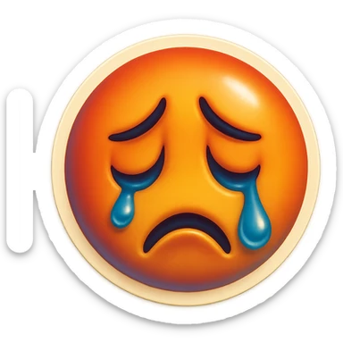 sad Tears rolling down face 
Mouth Pout
head down
 sticker