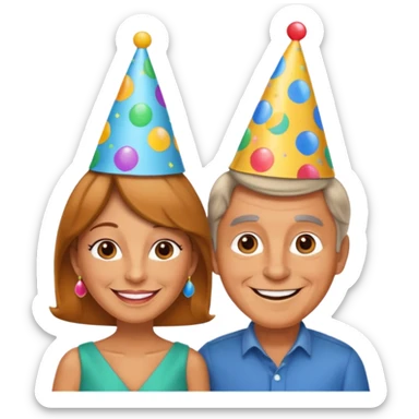 Maak een beeld voor een 50 jarig jubileum  voor "Roos en Patrick" sticker