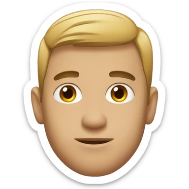 Man with low fade sticker