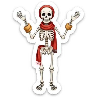 Papyrus The Skeleton, Full Skeletal Body sticker