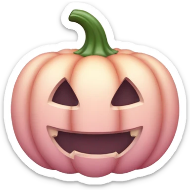 Pastel pink pumpkin sticker