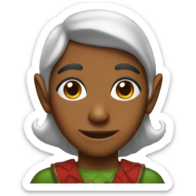 brownskinned elf sticker