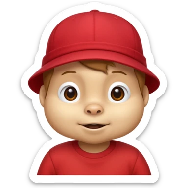 CHIPMUNK ALVIN FROM ALVIN AND THE CHIPMUNKS WITH RED SHIRT AND RED HAT VERY SKINNY AND MALNOURISHED sticker