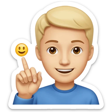 A classic emoji nose, no face, with a pointer finger touching the tip of it, combine these two 👆🏼👃🏼 sticker