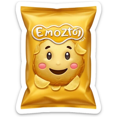  potato chip snacks bag no face sticker