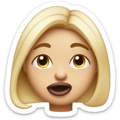 Flirtatious emoji winking and blowing kisses  sticker