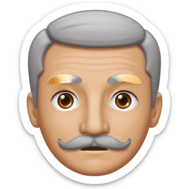 The  🥸 emoji but with gray eyebrows and mustache sticker