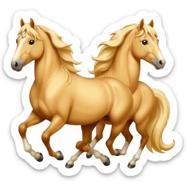 Three palomino horse sticker