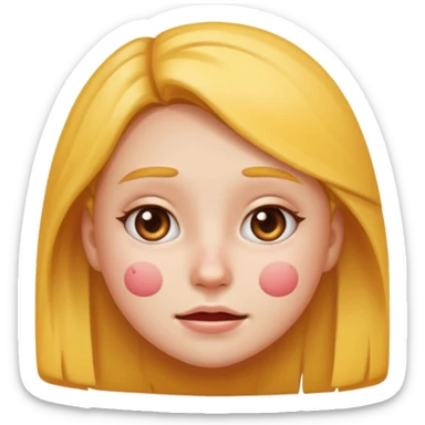 girl emoji with pimple sticker