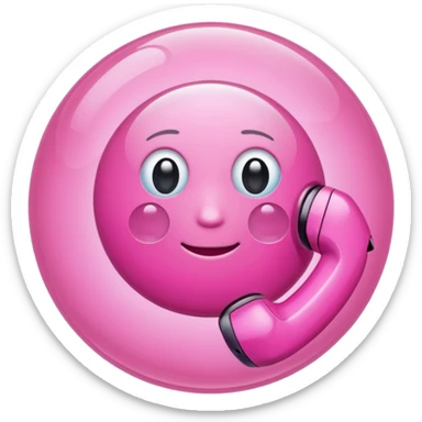 pink phone contacts bubble sticker