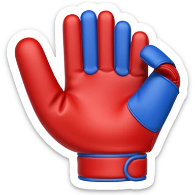  #1 glove first finger up arm   in blue (#00A3E0) and red (#F9423A)  sticker